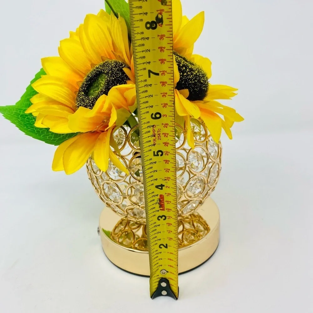 Rose Gold LED Sunflower Centerpiece